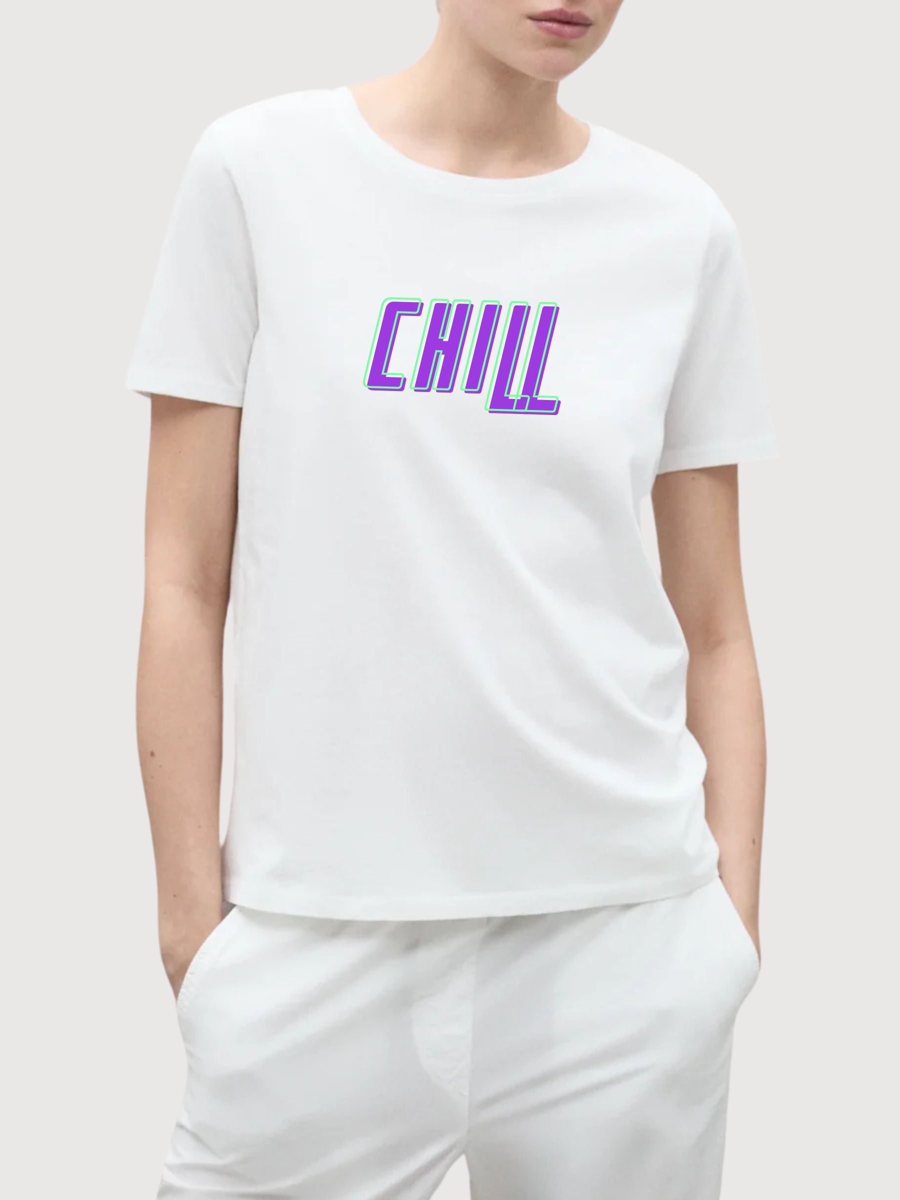 Sara T-shirt Chill White | Re-bello