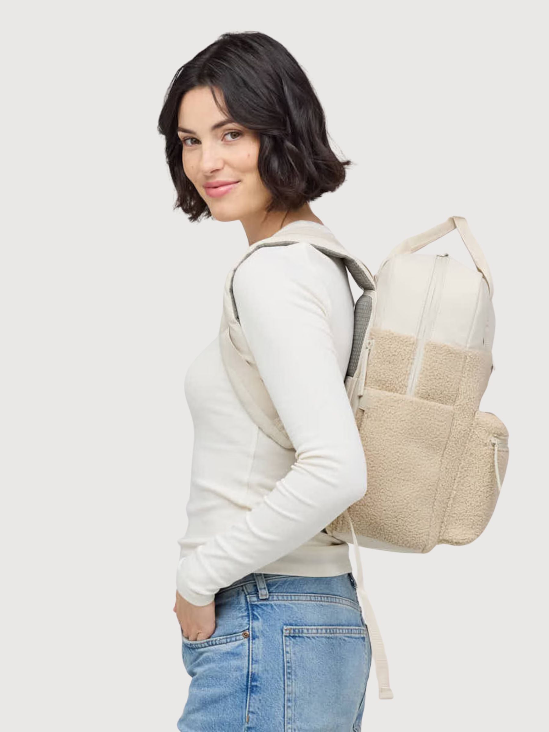 Zaino Bergen Pro Fleece Beige | Kapten & Son