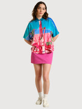Skirt Riala Violet Pink Gots Cotton | DEDICATED