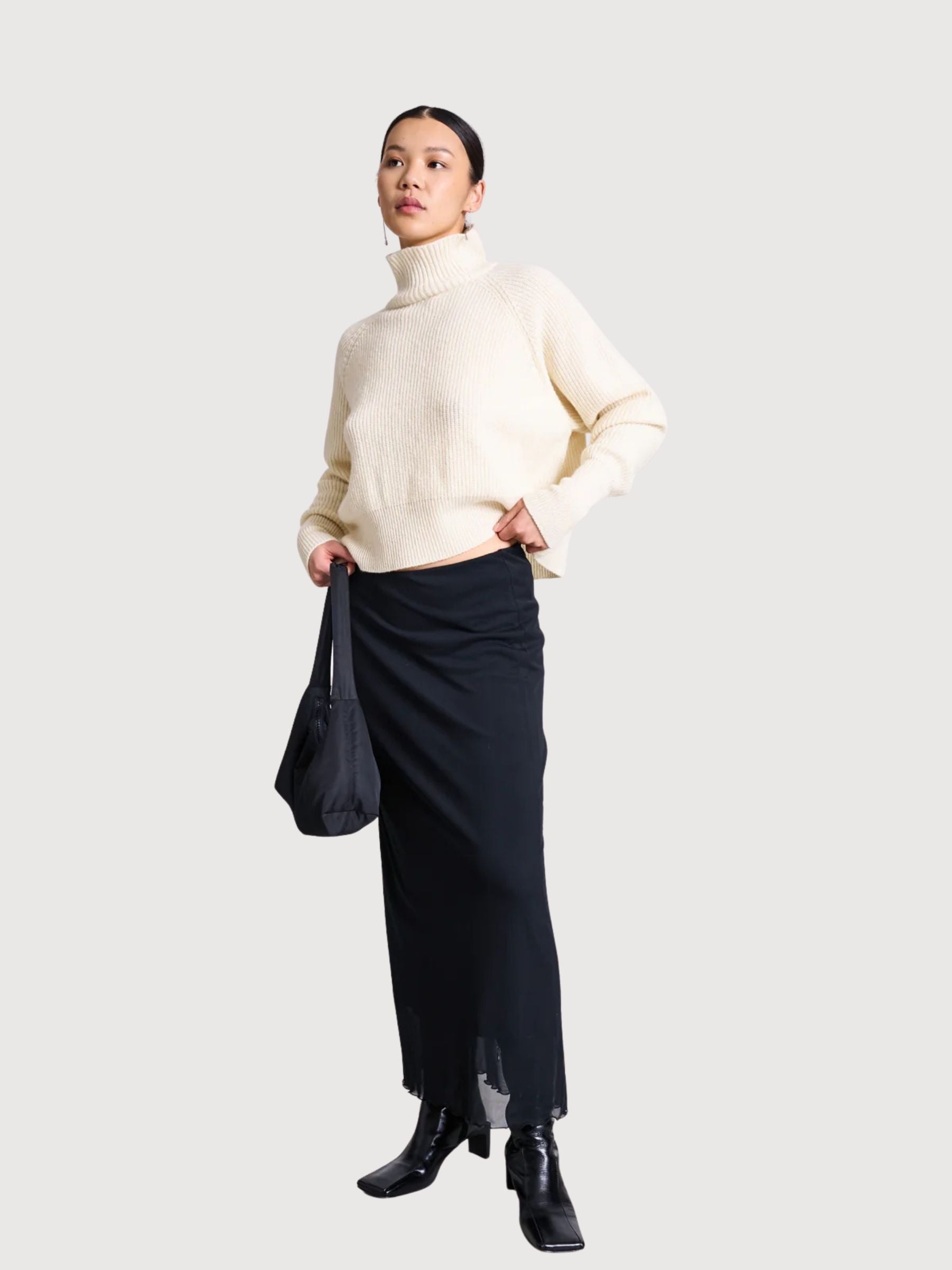 Ola White Damenpullover aus Wolle | Jan N June