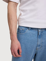 Pantaloncini in denim da uomo, lavaggio azzurro chiaro | Mazine