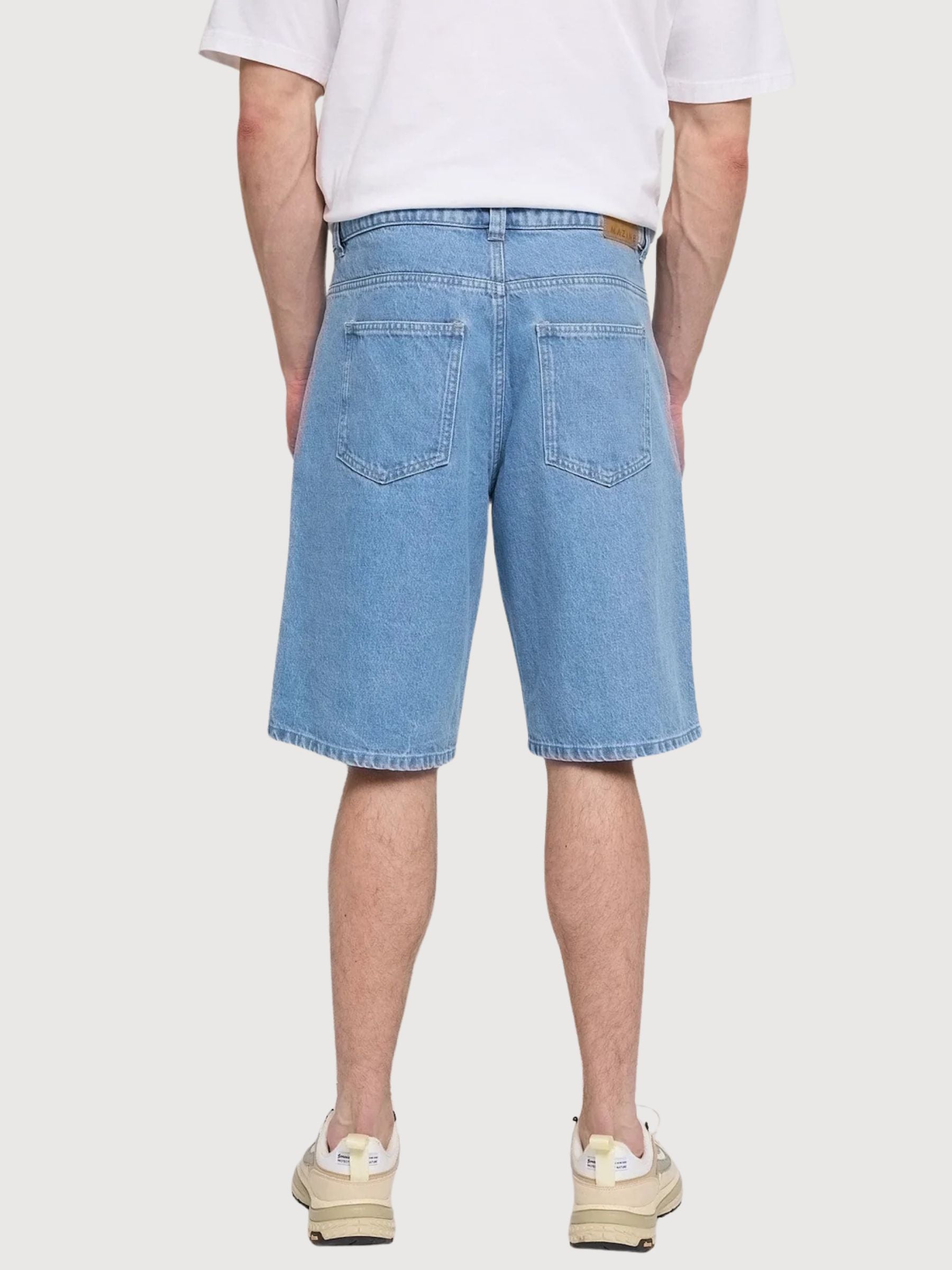Pantaloncini in denim da uomo, lavaggio azzurro chiaro | Mazine
