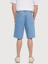 Pantaloncini in denim da uomo, lavaggio azzurro chiaro | Mazine