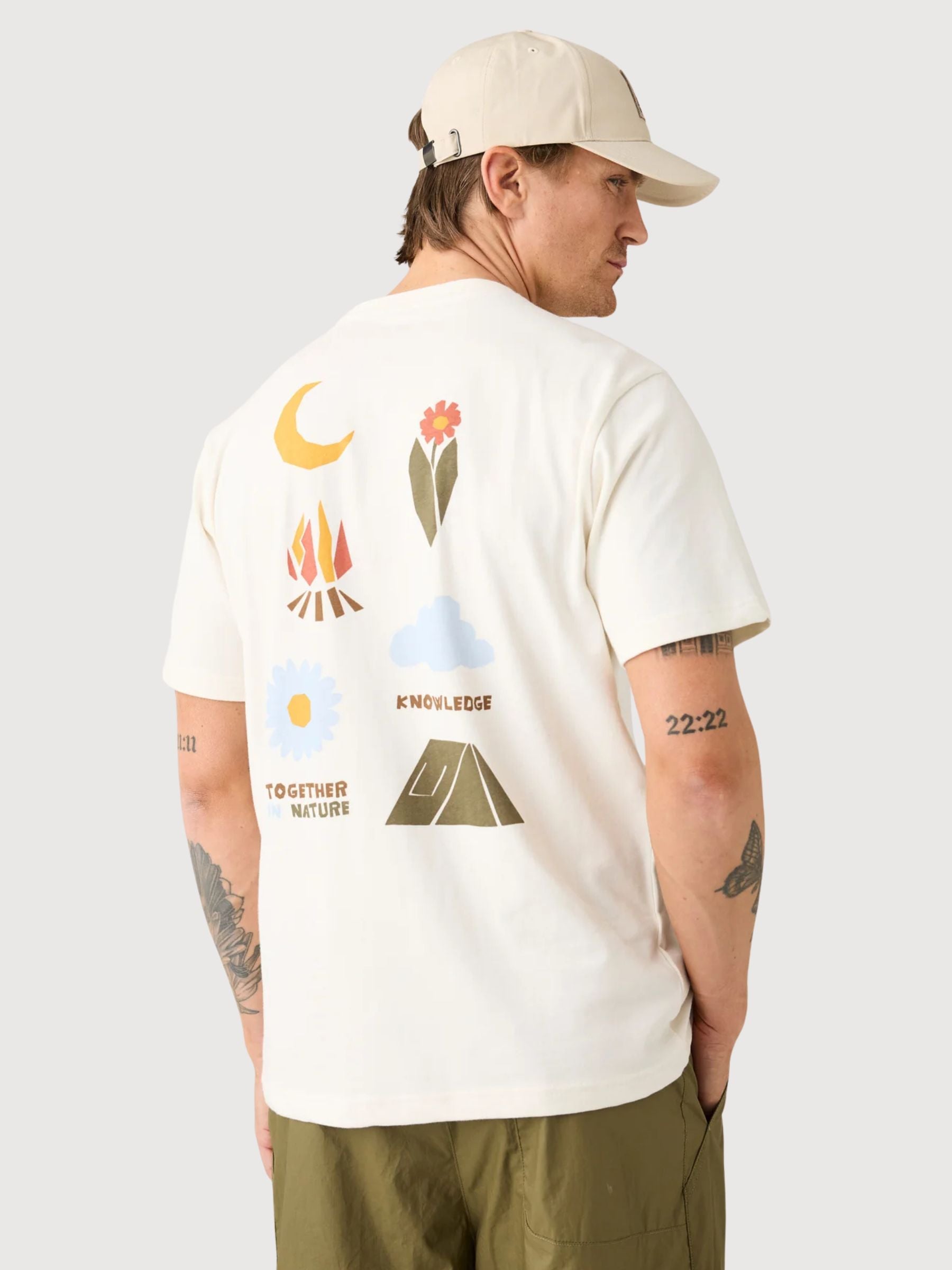 Regenerative Organic Cotton Back Print T-Shirt | KNOWLEDGE COTTON APPAREL