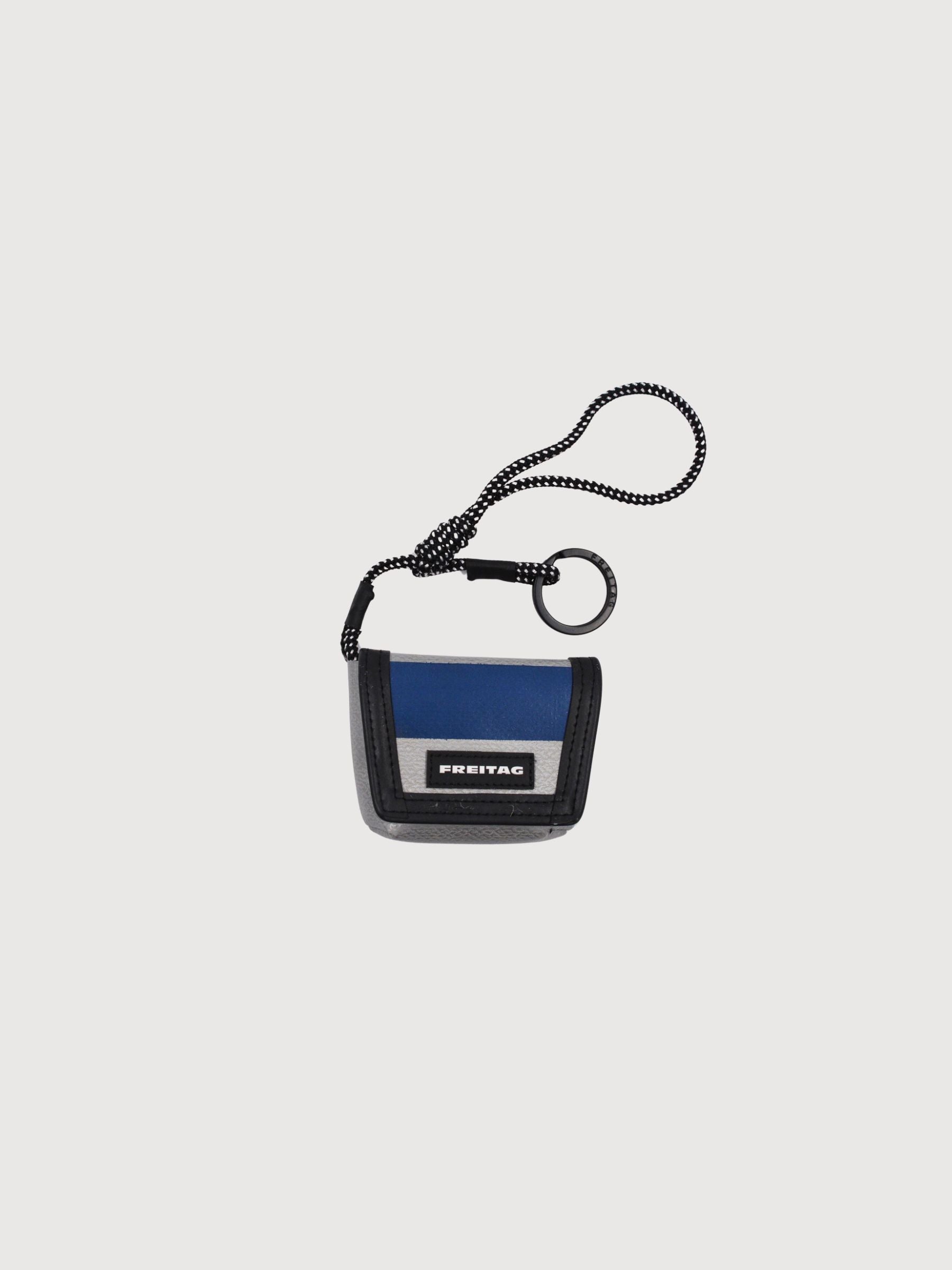 Key Holder Mini Messenger Silver/Blue | Freitag