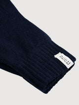 Gloves Pierpaolo Navy Blue  in recycled cashmere Man | Rifò