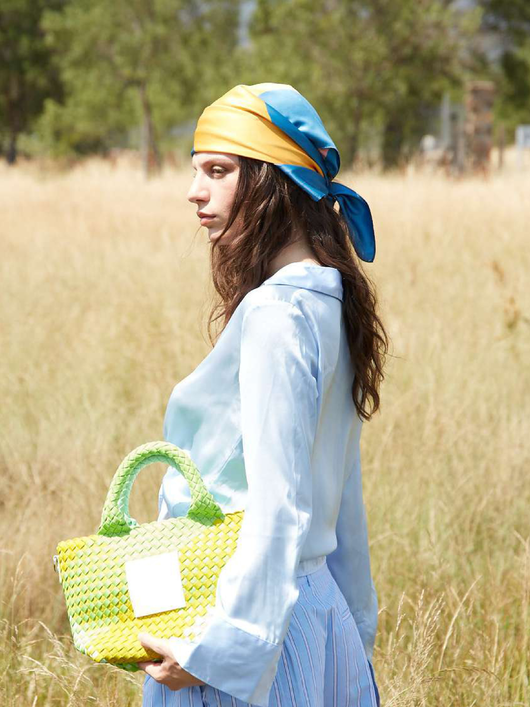 Scarf Small Blue/Pink/Yellow | Verb To Do