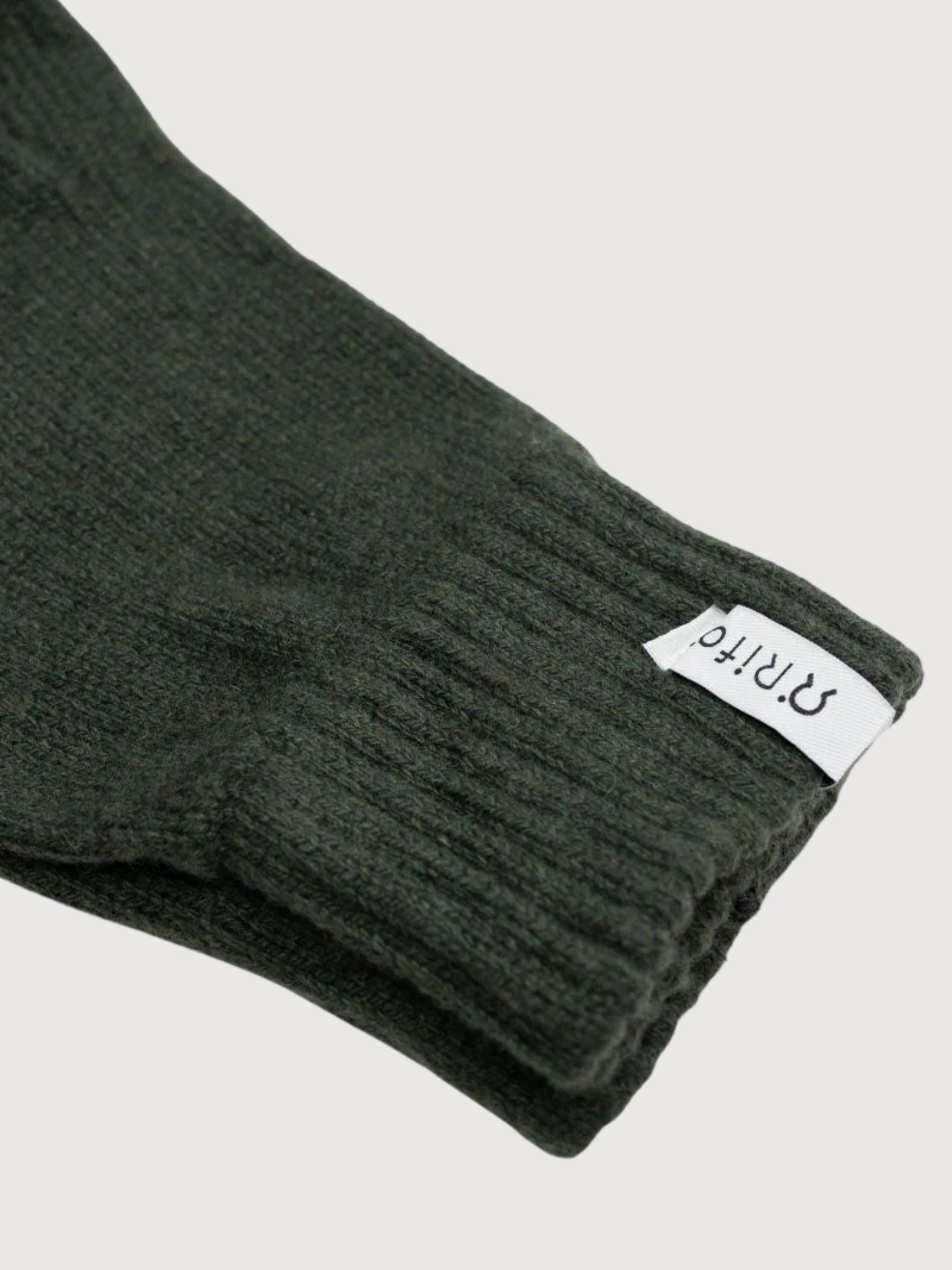 Gloves PierPaolo Green Man in recycled cashmere | Rifò