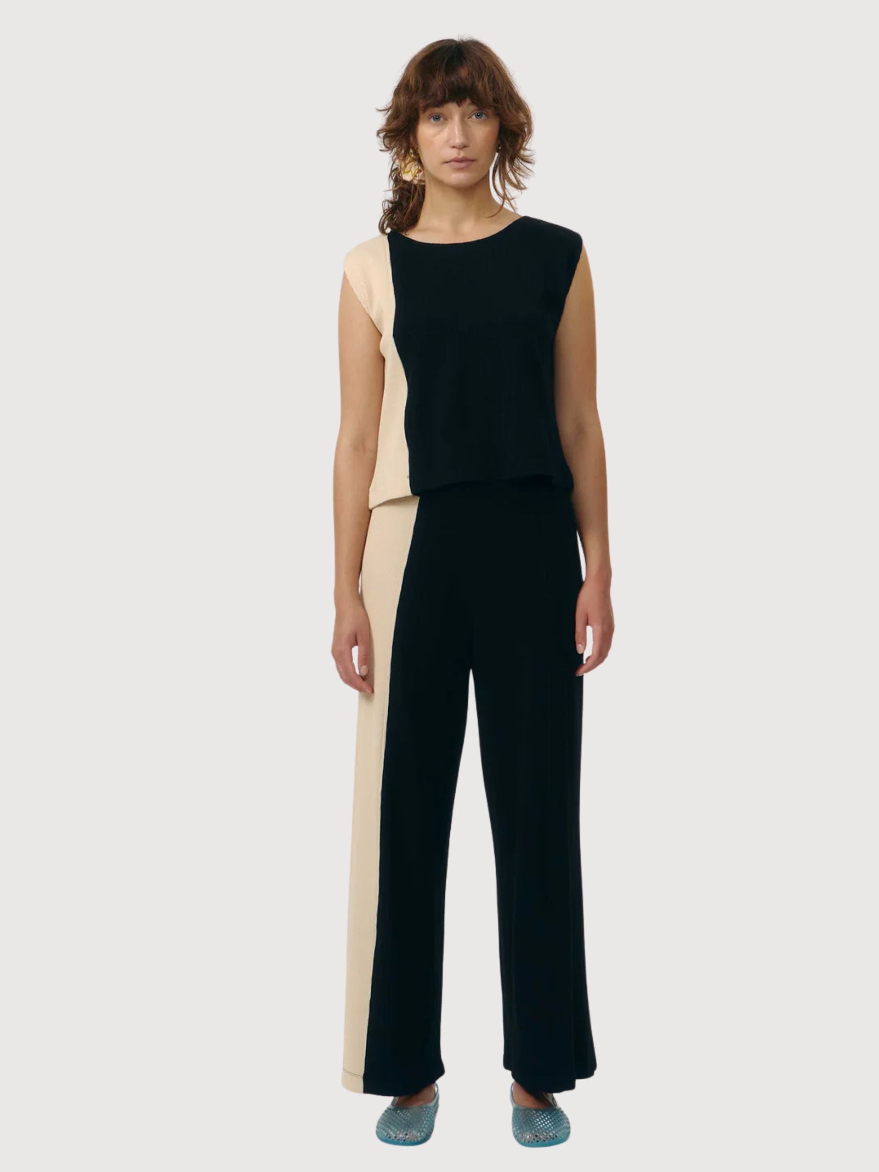 Pantalone Belino Bicolore Donna Cotone | Suite13lab