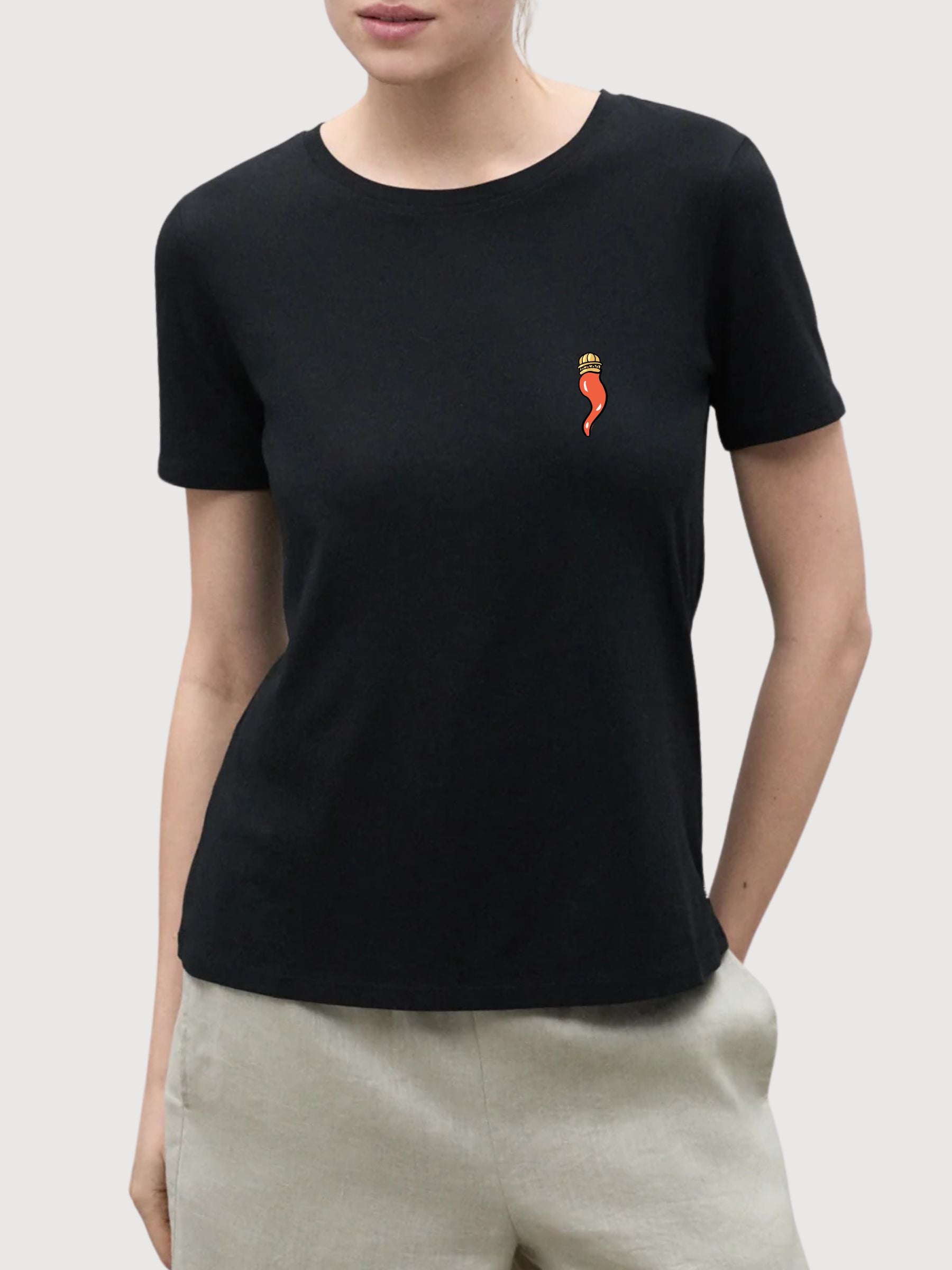 Sara T-Shirt Tiè Black | Re-Bello