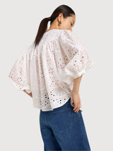 Knitted blouse mit ruffles Off White/ Monkey Women | Lanius