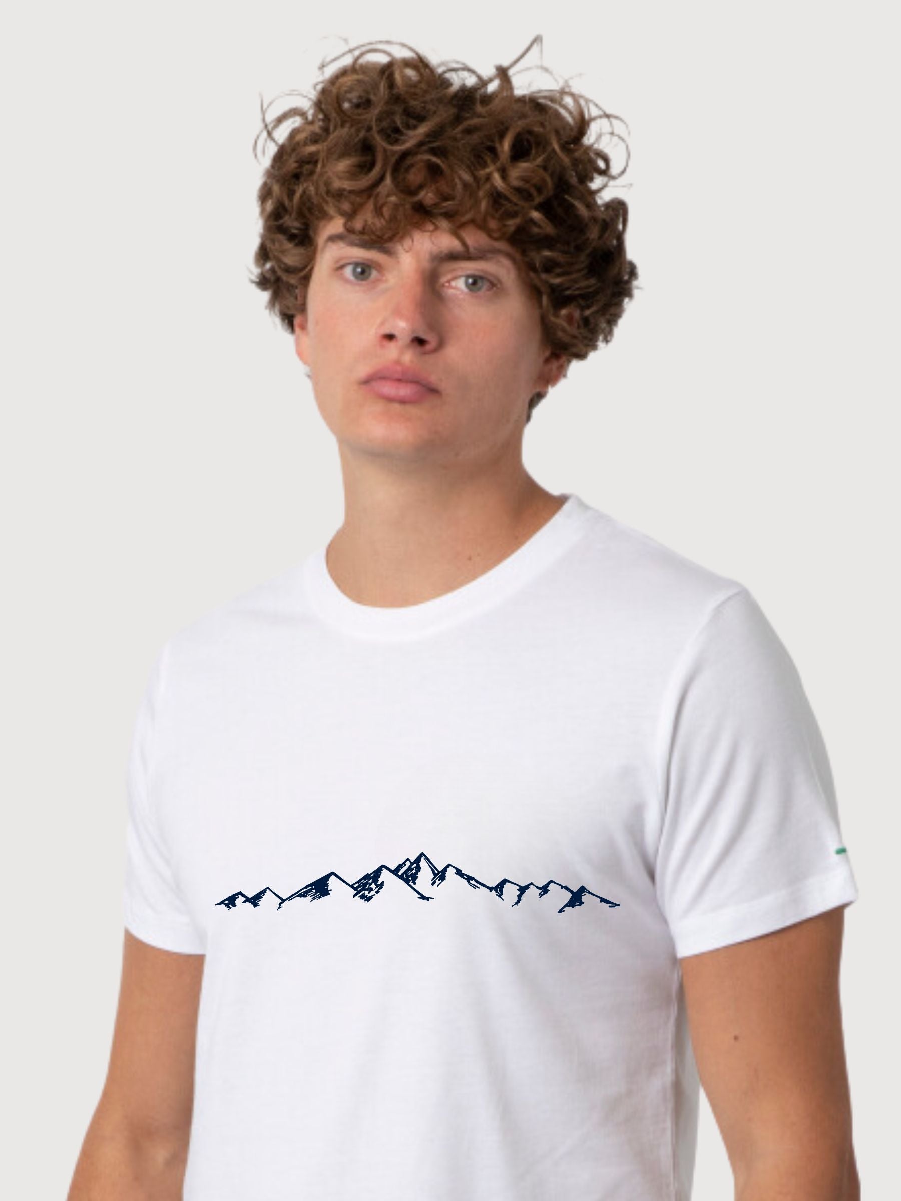 Daniel T-shirt Mountains White | Re-Bello
