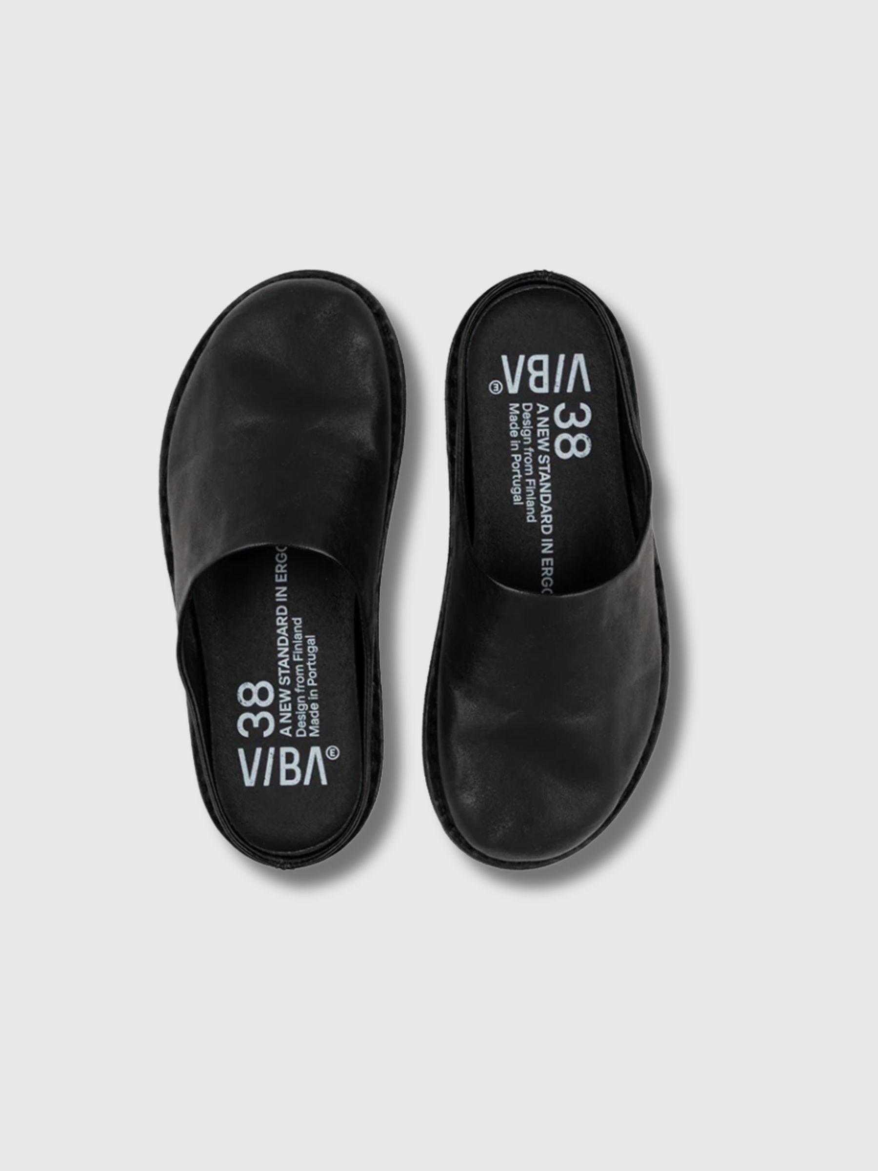 Sandal Unisex Roma Leather Preto Black | VIBAE