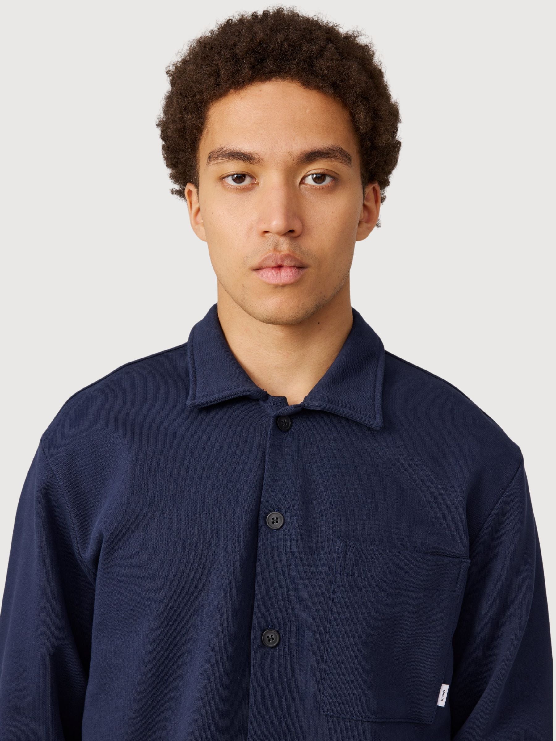 Process Overshirt Dark Navy | Makia