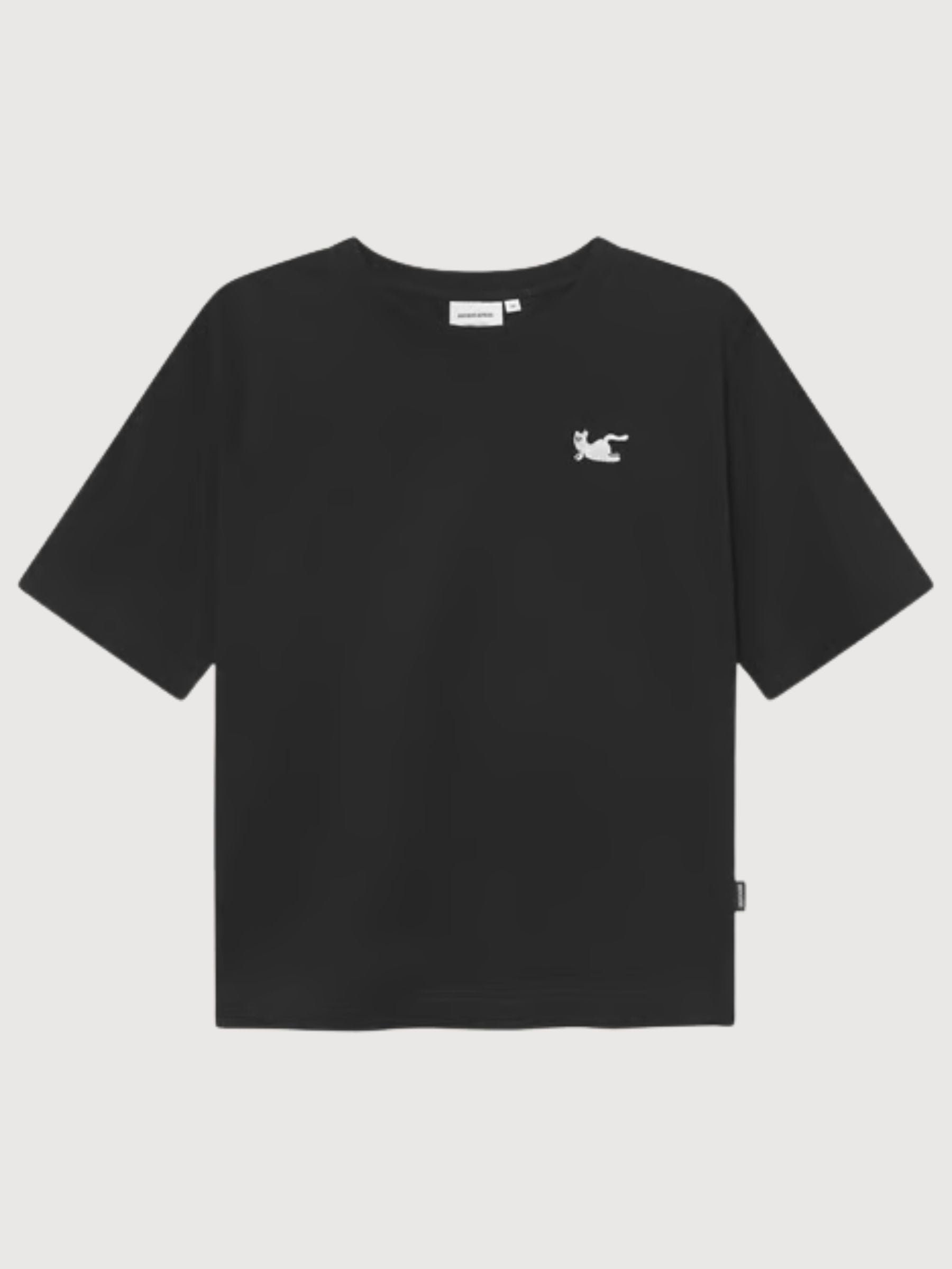 T-Shirt Vadstena Katze Kobra Pose Schwarz | Dedicated