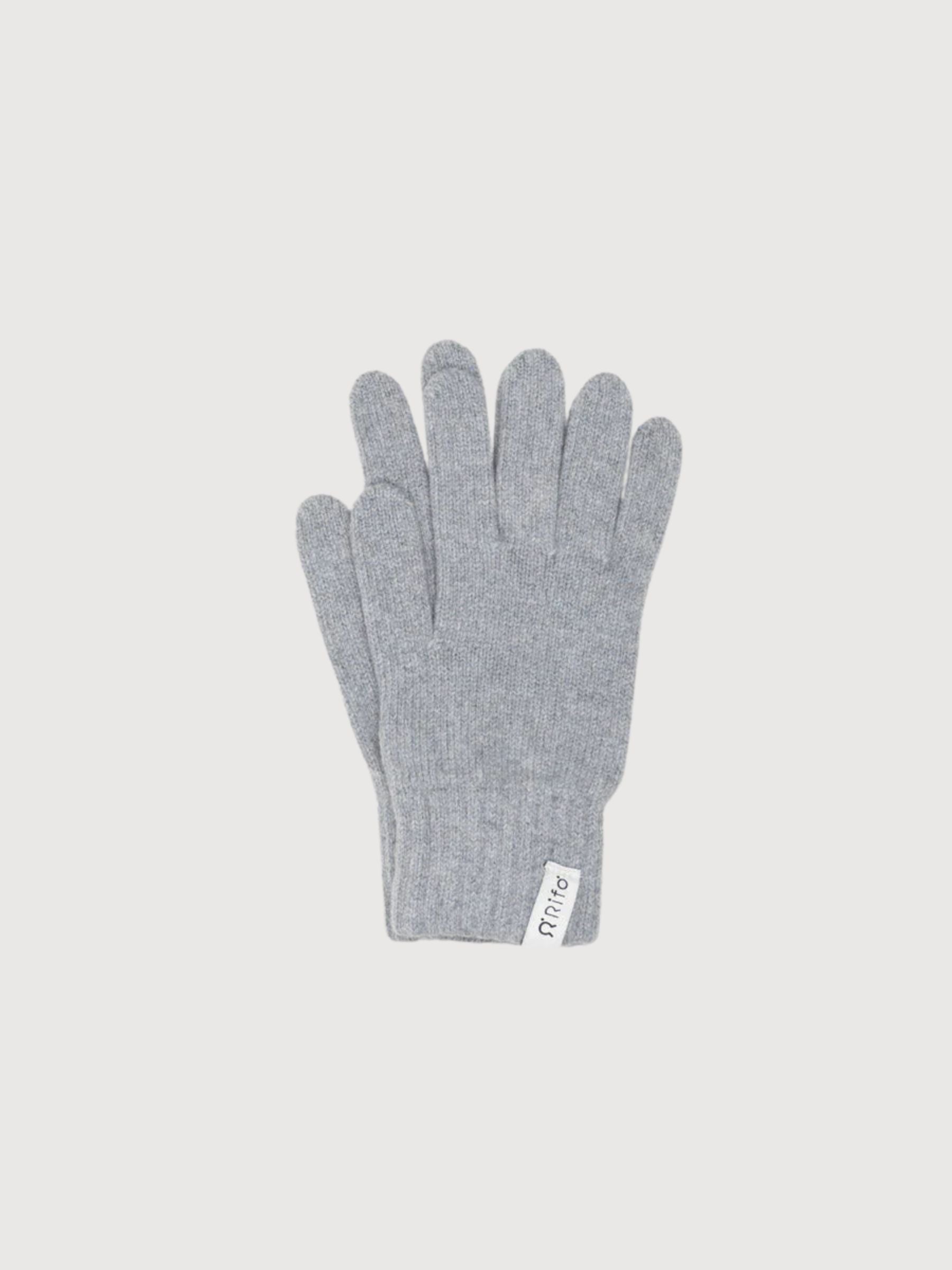 Gloves Anita Grey in recycled cashmere | Rifò