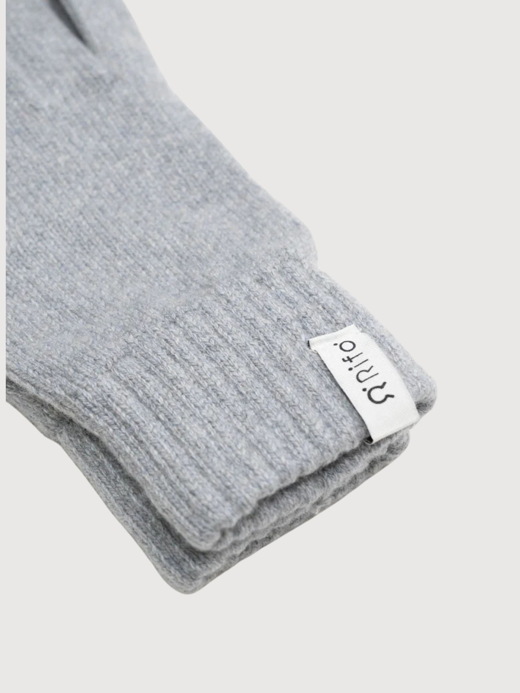Gloves Anita Grey in recycled cashmere | Rifò