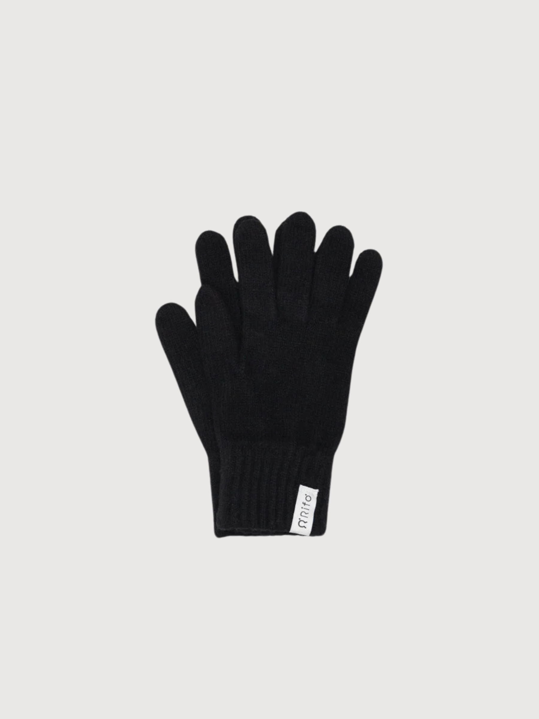 Gloves Anita Black Woman in recycled cashmere | Rifò