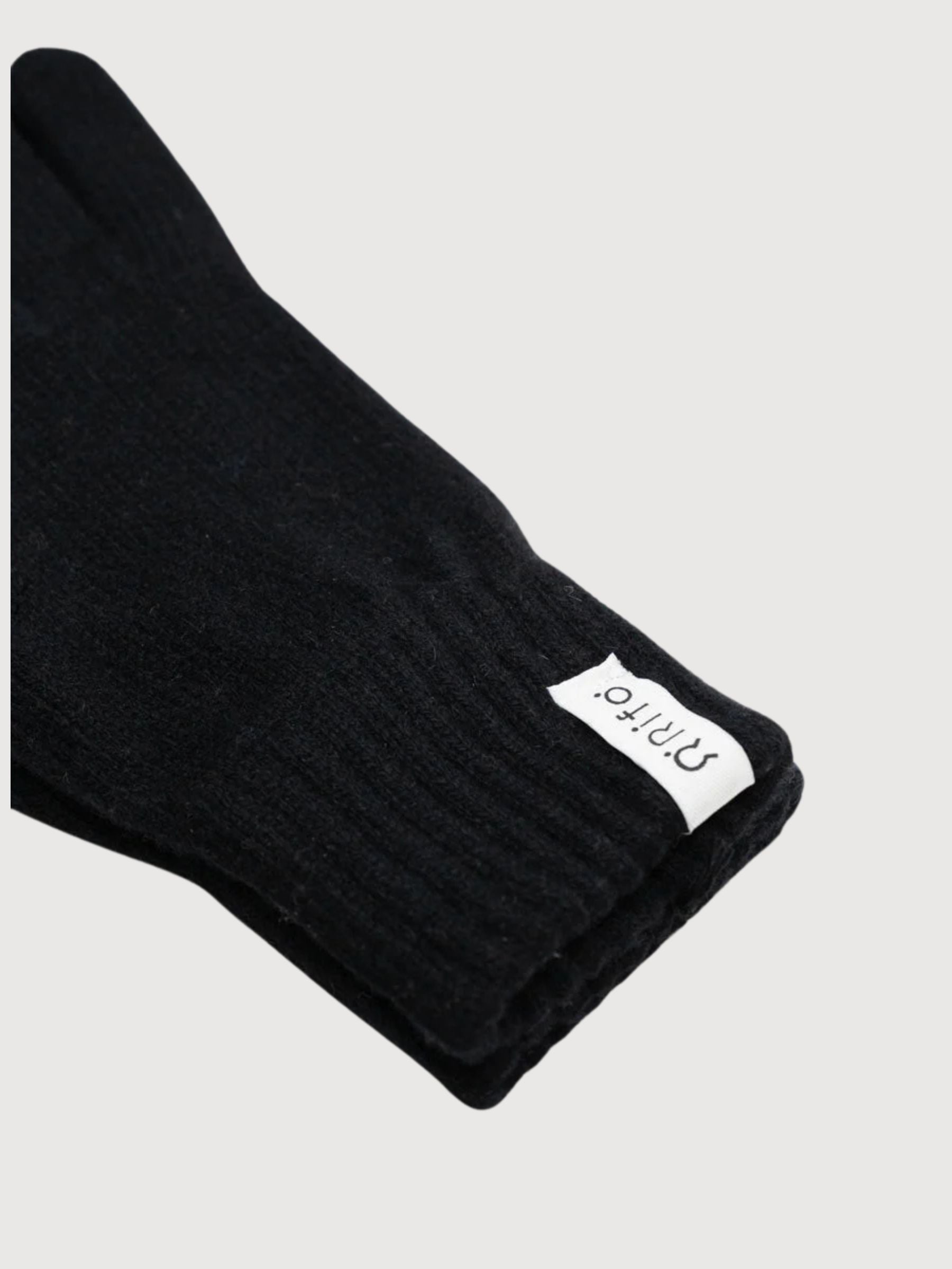 Gloves Anita Black Woman in recycled cashmere | Rifò