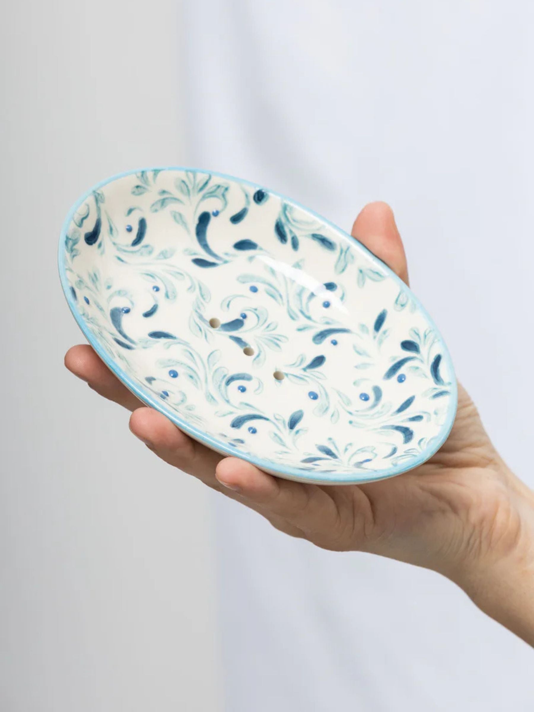 Handgefertigte Seifenschale ORIENTAL Blau | Tranquillo