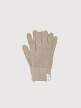 Gloves Anita Sand Beige In Regenerated Cashmere | Rifò
