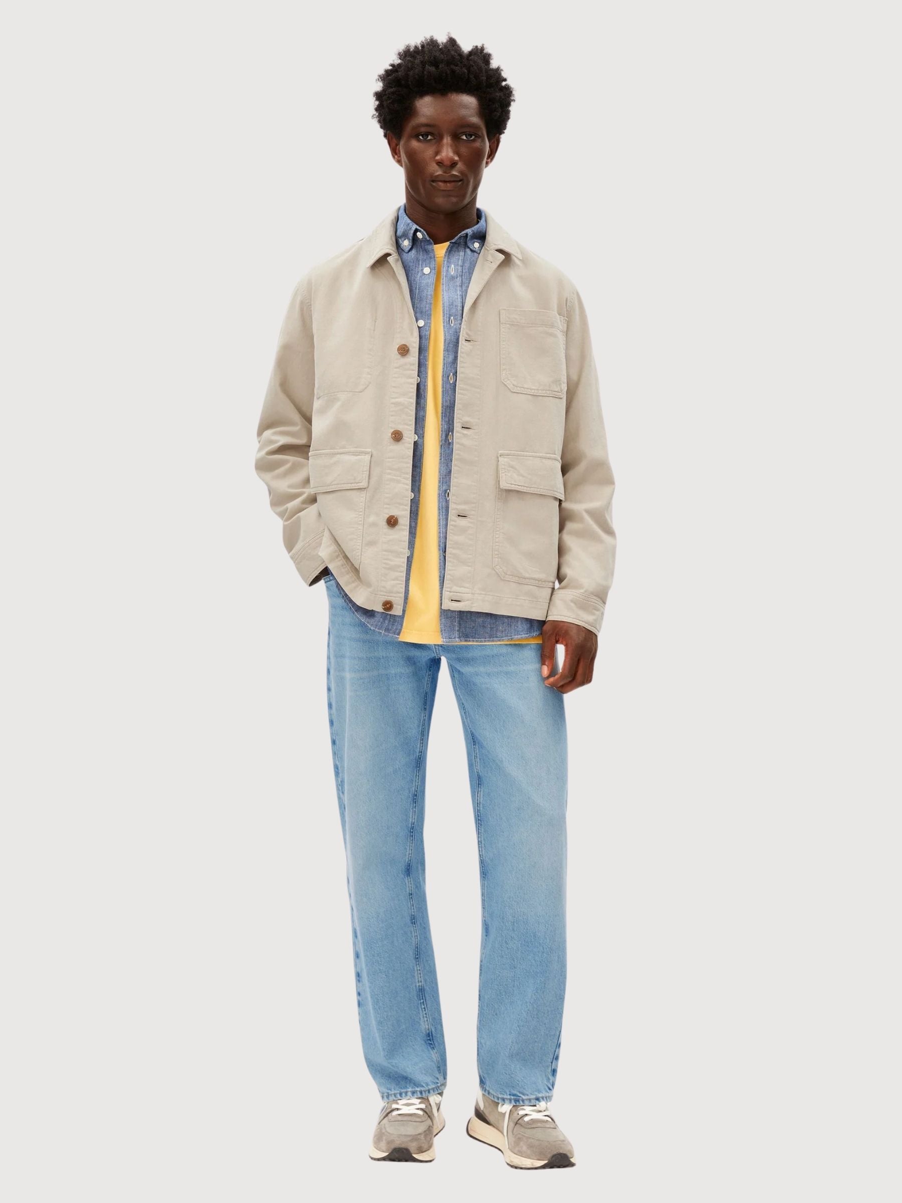 Jacket Cotton Linen Sandstone Man | Armedangels