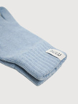 Gloves Anita Dusty Blue Woman in recycled cashmere | Rifò