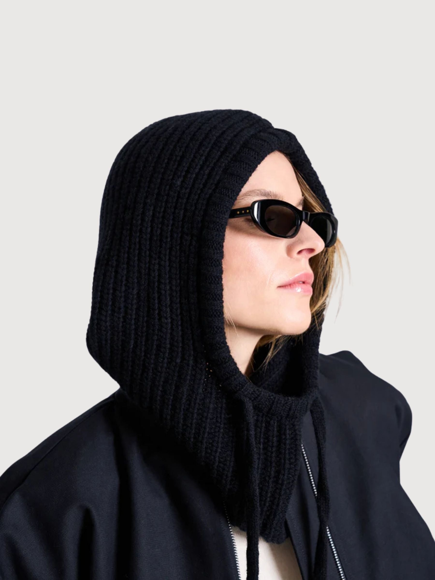 Balaclava Wooly Pioggia Black  | Jan N June