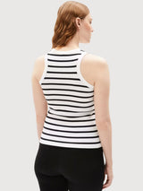 Top Kanitaa Righe Bianco-Nero Donna | Armedangels
