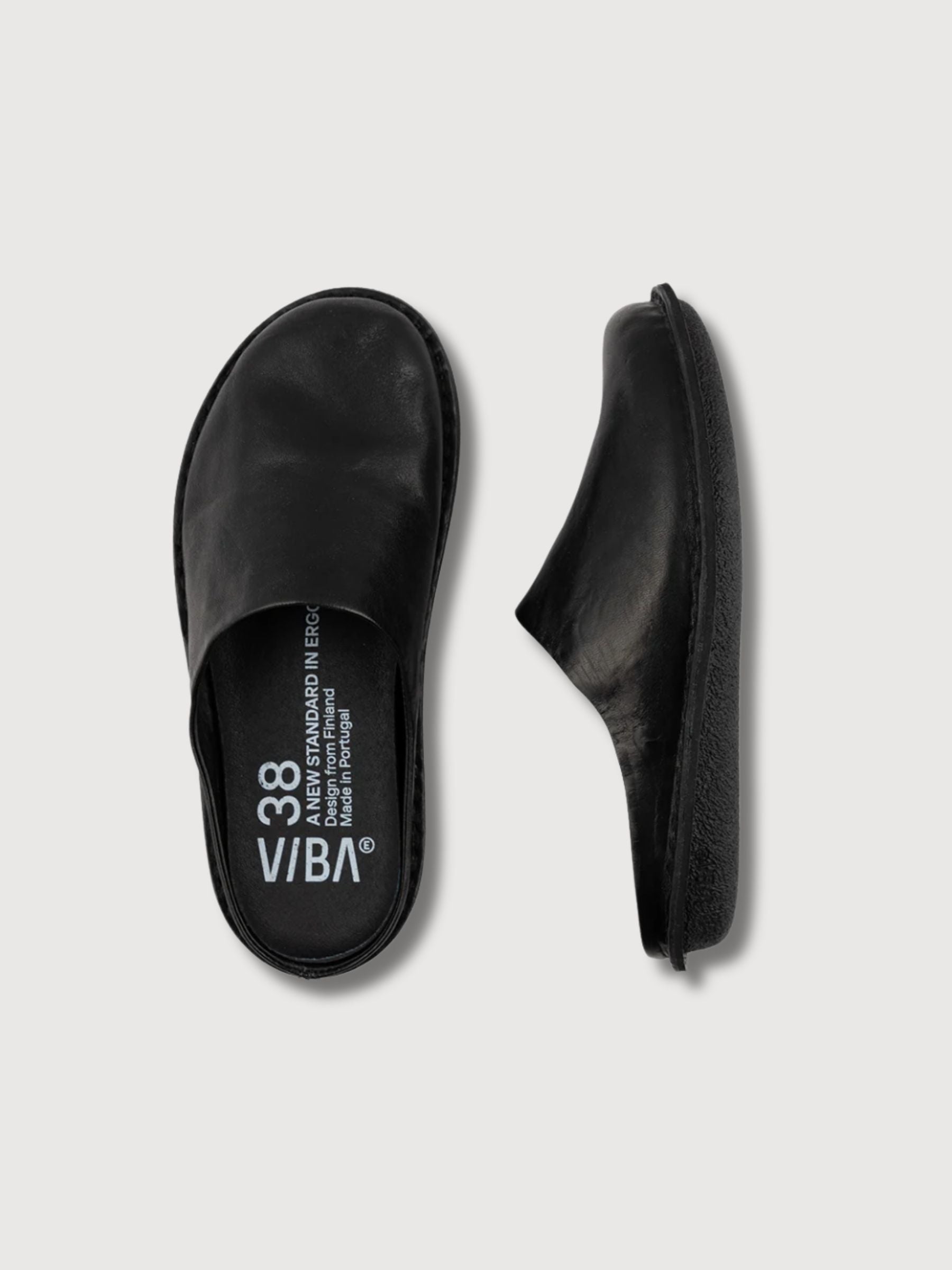 Sandal Unisex Roma Leather Preto Black | VIBAE