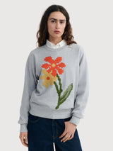 Sweatshirt Jodie Poppy Grey Woman | Thinking Mu