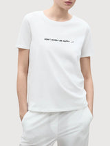 Sara T-shirt Happy White | Re-Bello