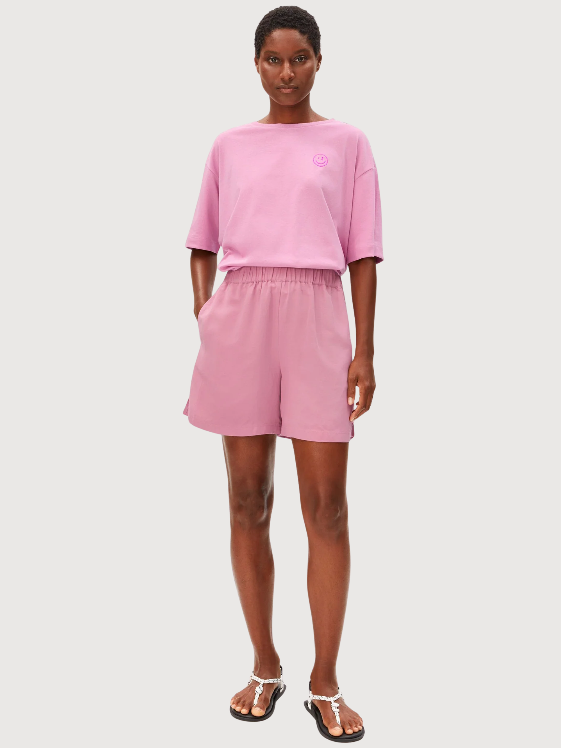 Linen Pull On Shorts Washed Berry | Armedangels