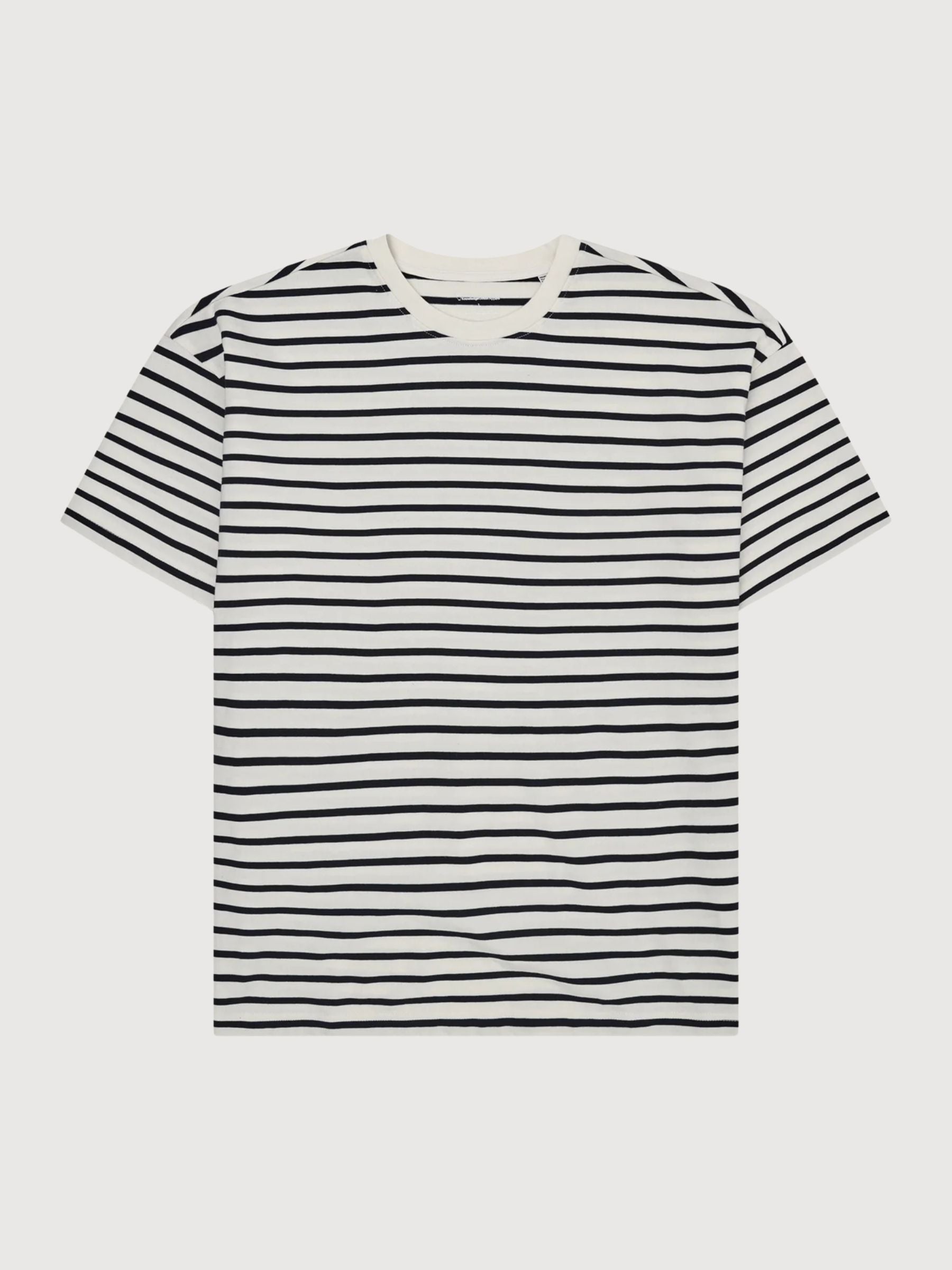 T-shirt a righe in cotone organico GOTS/Vegan Navy | KNOWLEDGE COTTON APPAREL