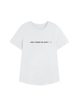 Sara T-shirt Happy White | Re-Bello