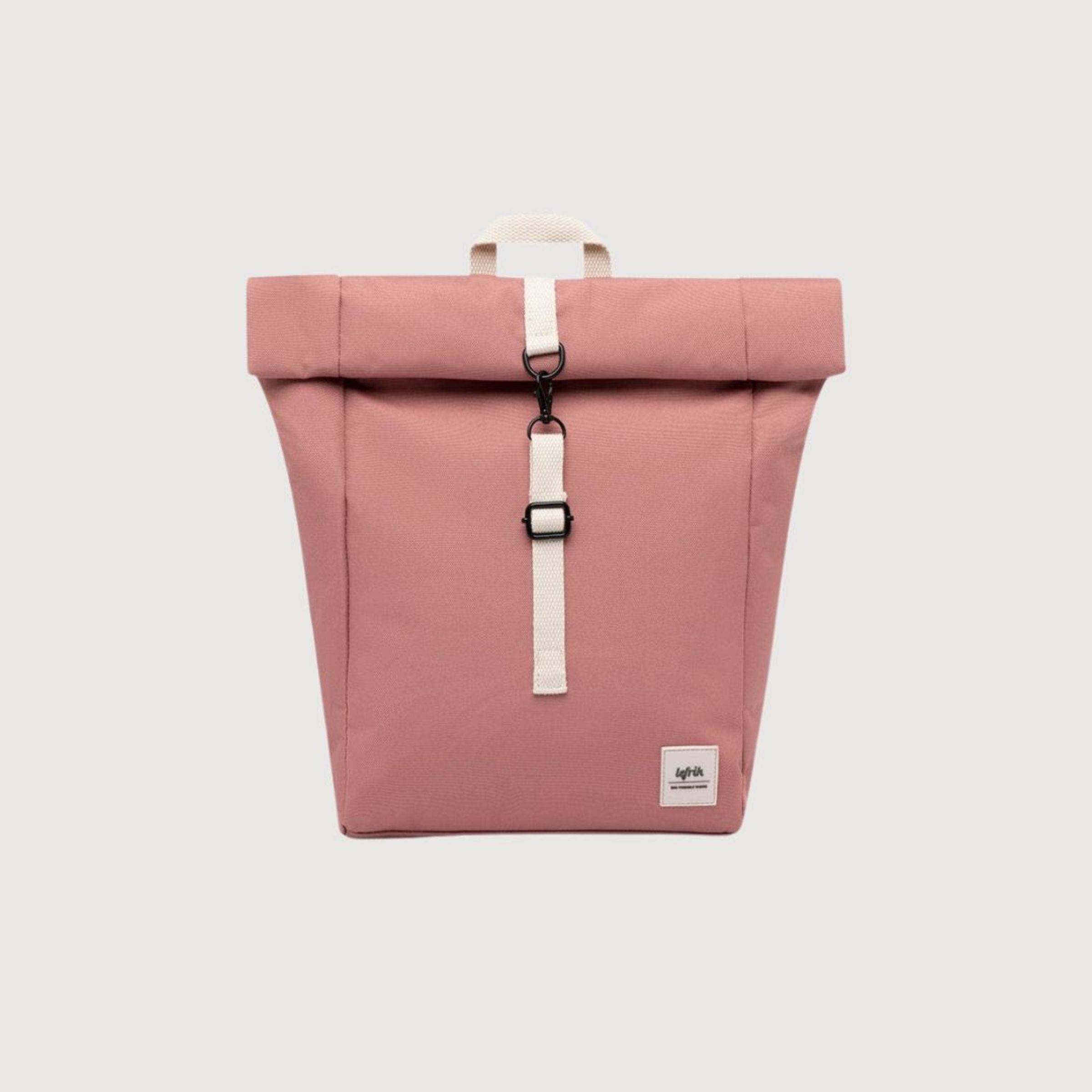 Zaino Roll Mini Rosa polvere in poliestere riciclato | Lefrik