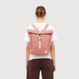 Zaino Roll Mini Rosa polvere in poliestere riciclato | Lefrik
