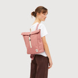 Zaino Roll Mini Rosa polvere in poliestere riciclato | Lefrik