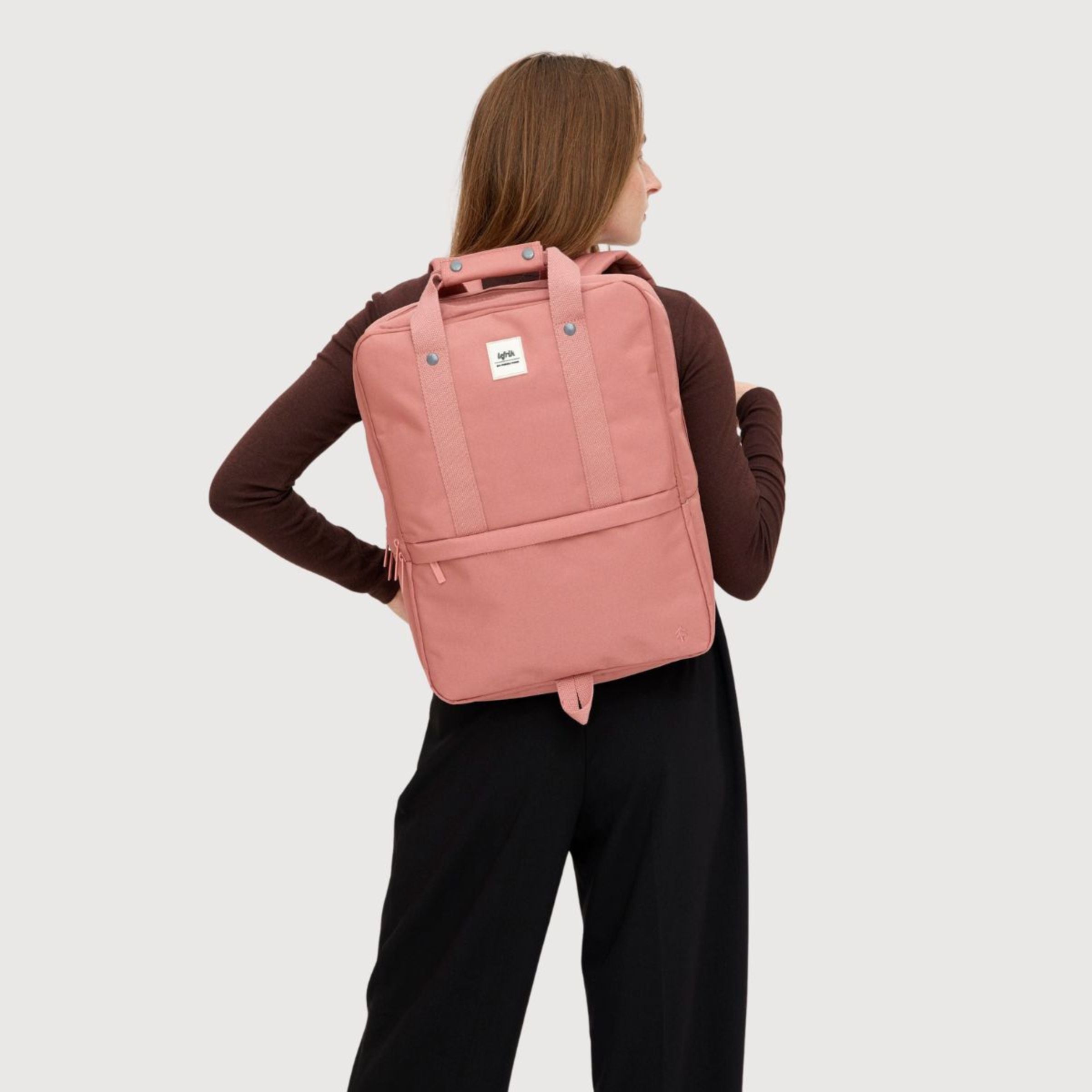 Backpack Laptop Daily 15 Dust Pink In Recycled Polyester I Lefrik
