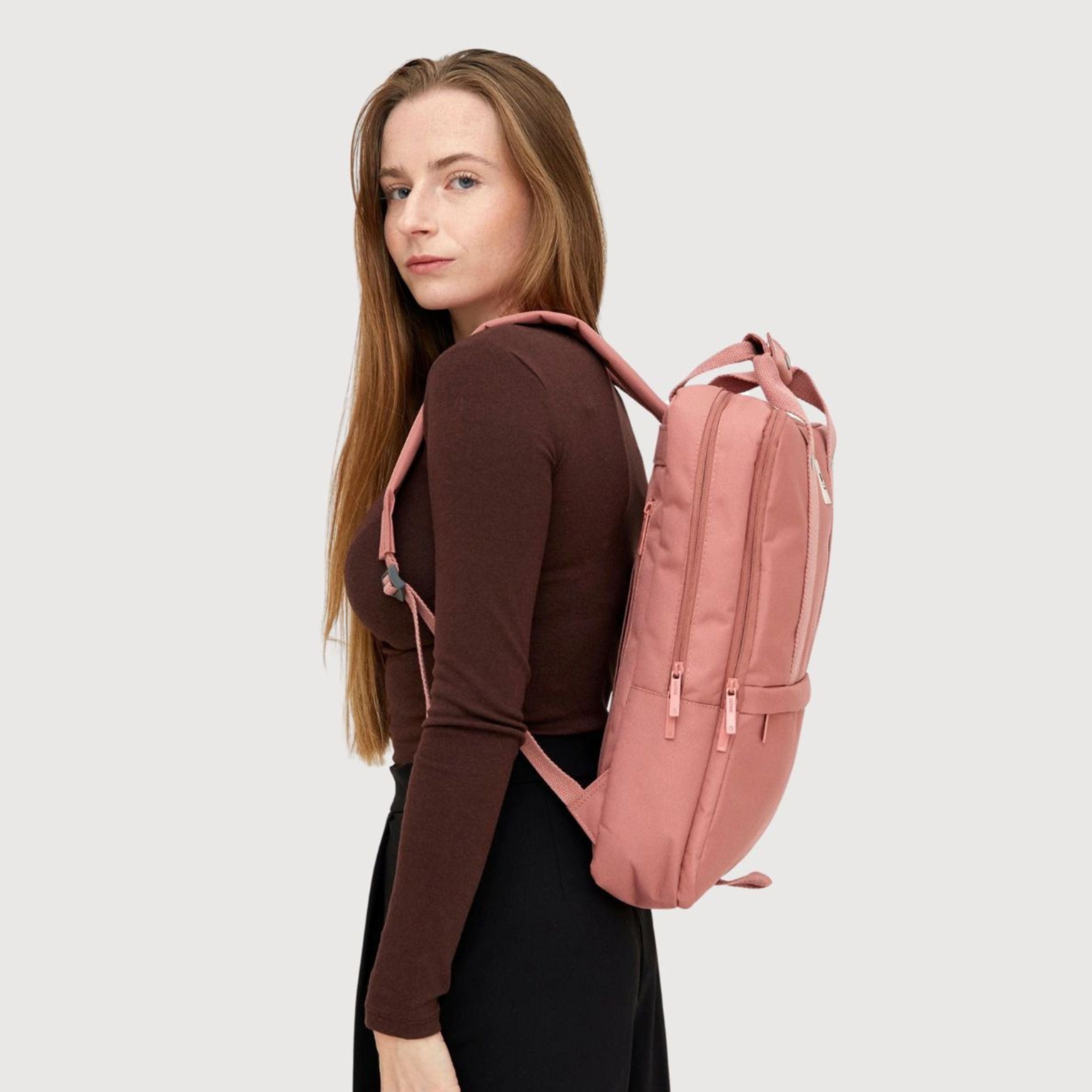 Backpack Laptop Daily 15 Dust Pink In Recycled Polyester I Lefrik