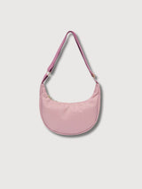 Lua Stripes Mauve Half Moon Bag | Lefrik