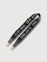 Logo cinturino nero | O My Bag