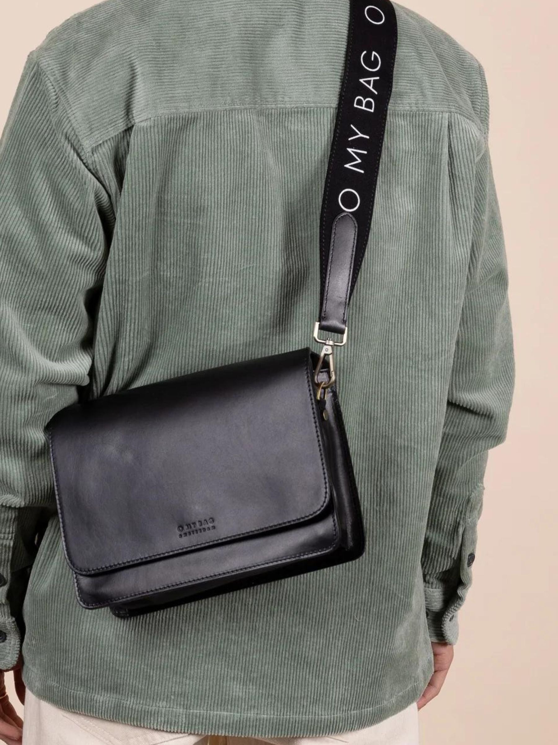 Logo cinturino nero | O My Bag