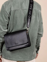 Logo cinturino nero | O My Bag