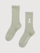 Saamus Bold Light Green Socks | Armedangels