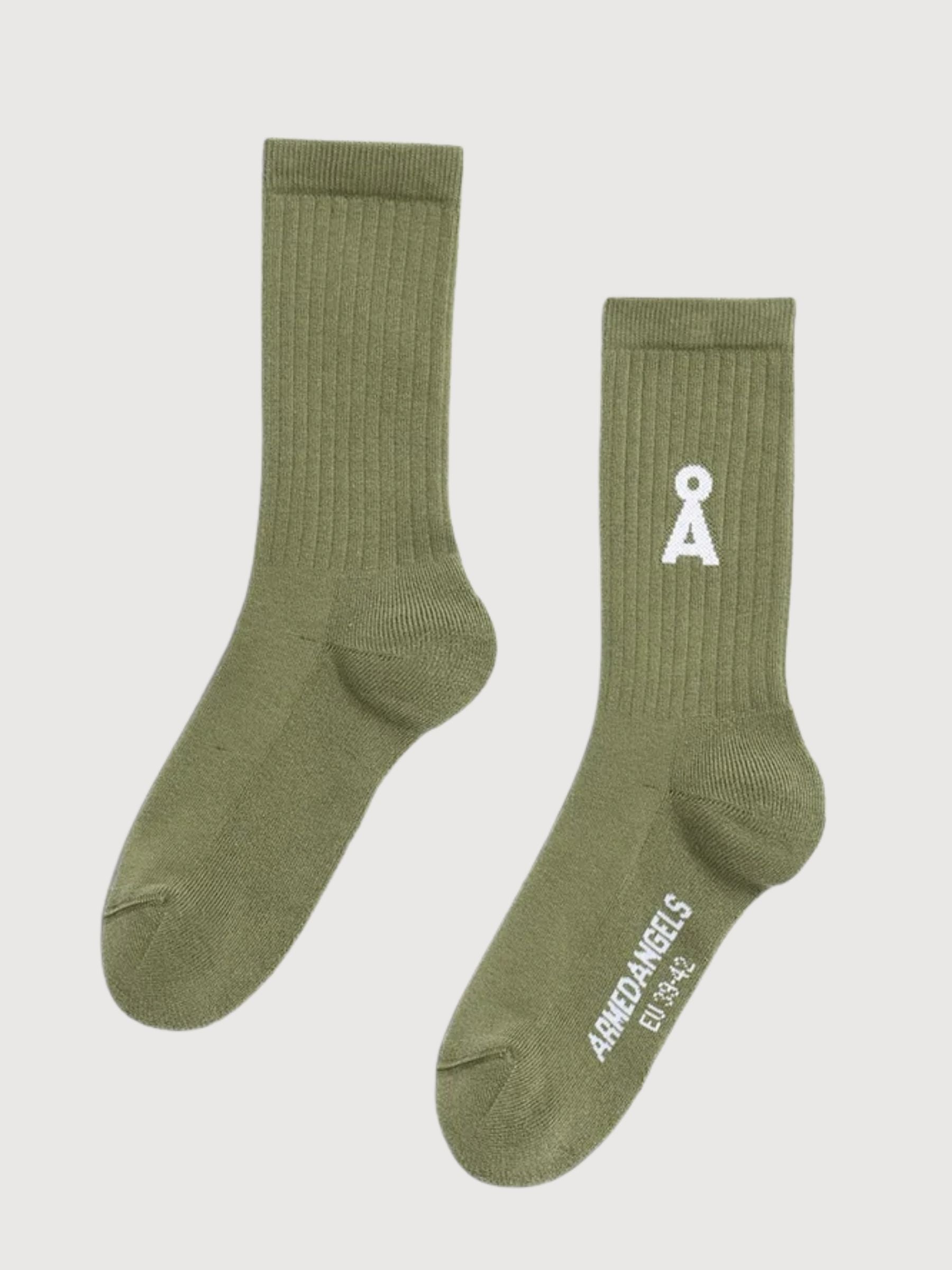 Socken Saamus Bold Fatigue Green | Armedangels