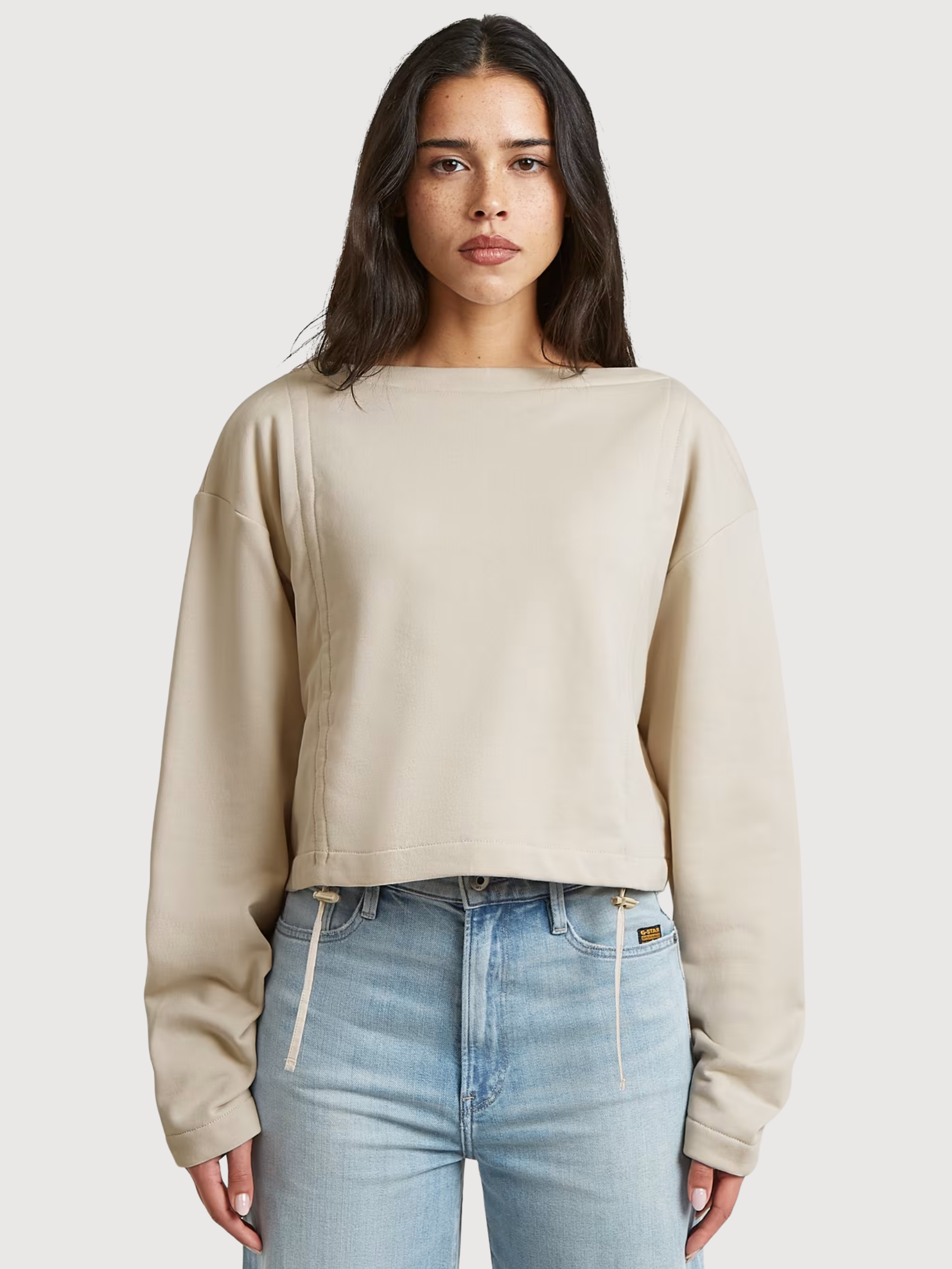 Sweatshirt Adjustable Strings Whitebait | G-star