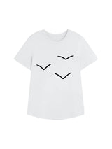 Sara T-shirt Birds White | Re-bello