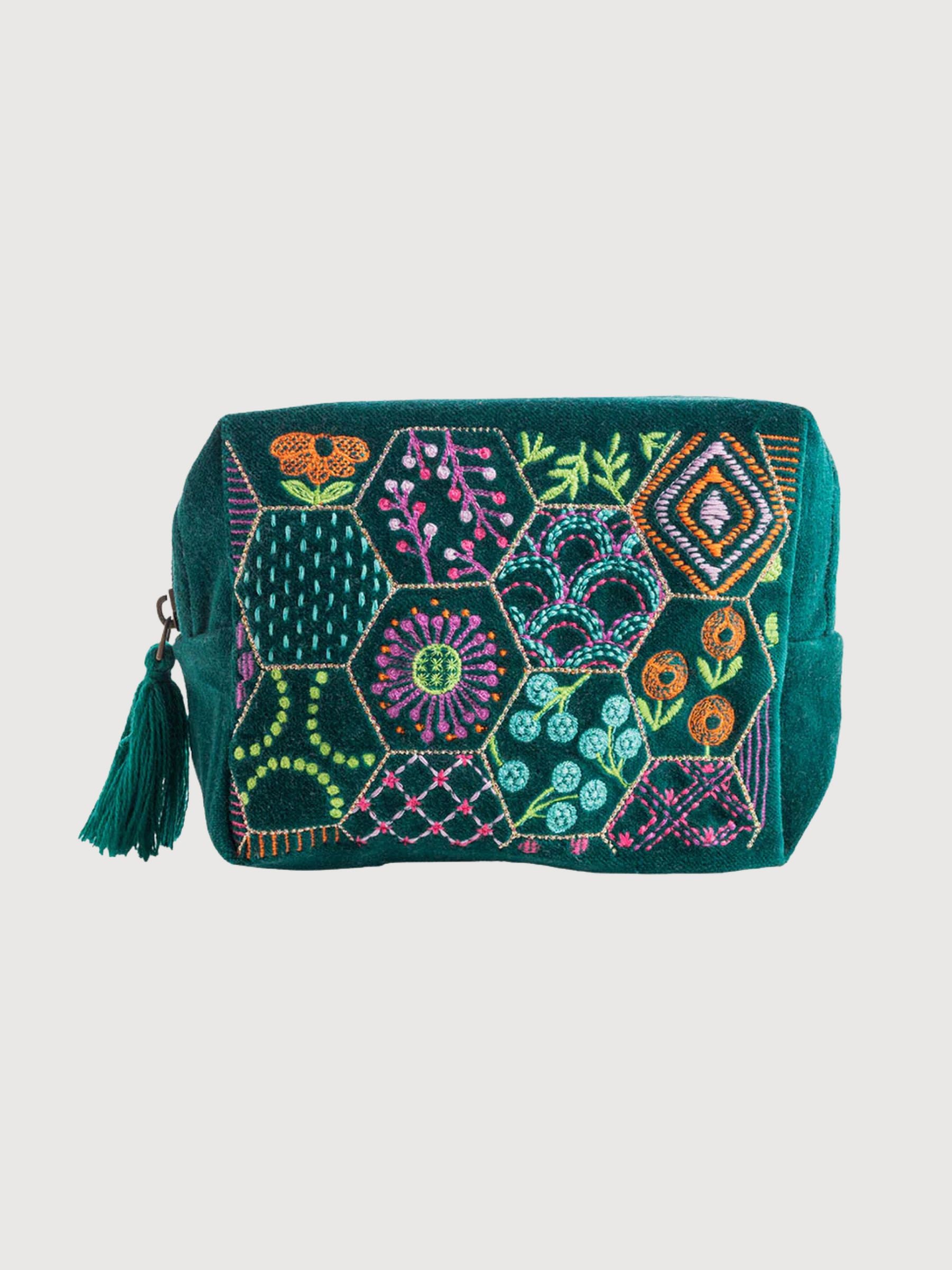 Borsa per cosmetici VELVET BLOOM ART | Tranquillo