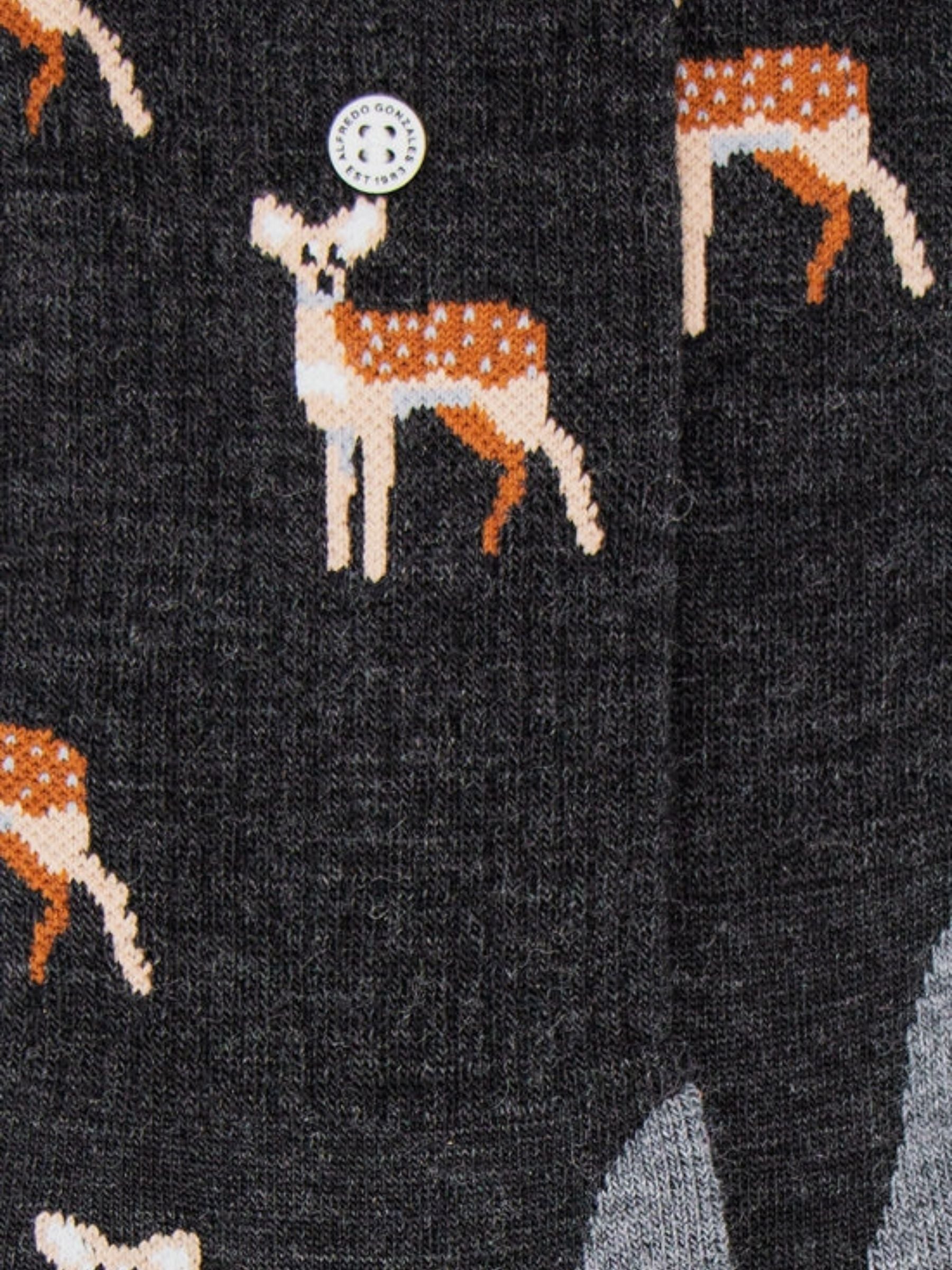 Deer Anthracite Merino Socks | Alfredo Gonzales